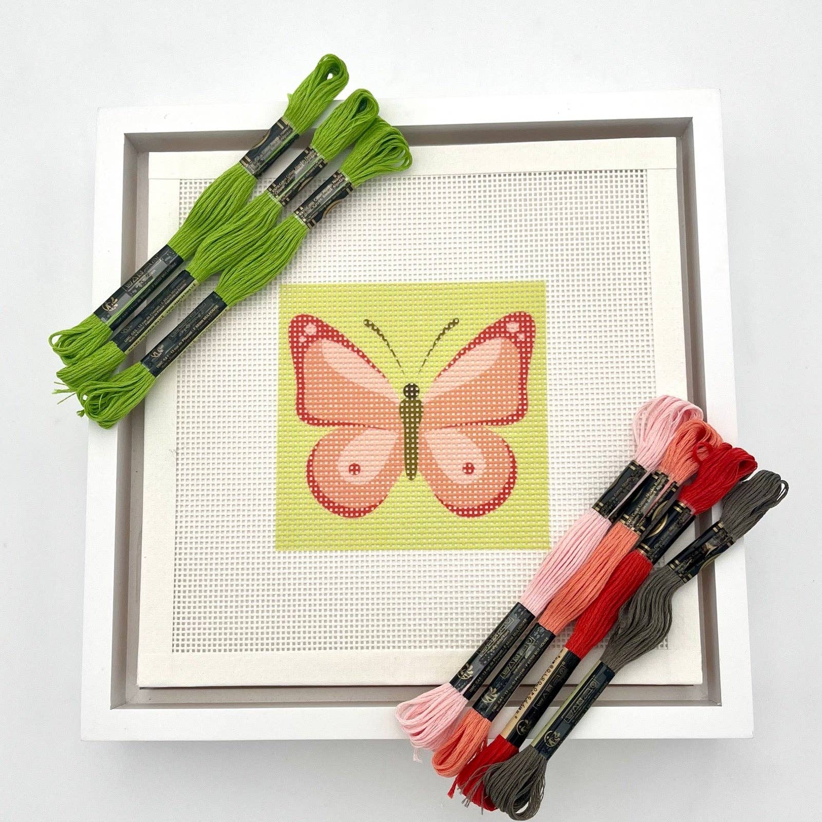 Red Butterfly Needlepoint