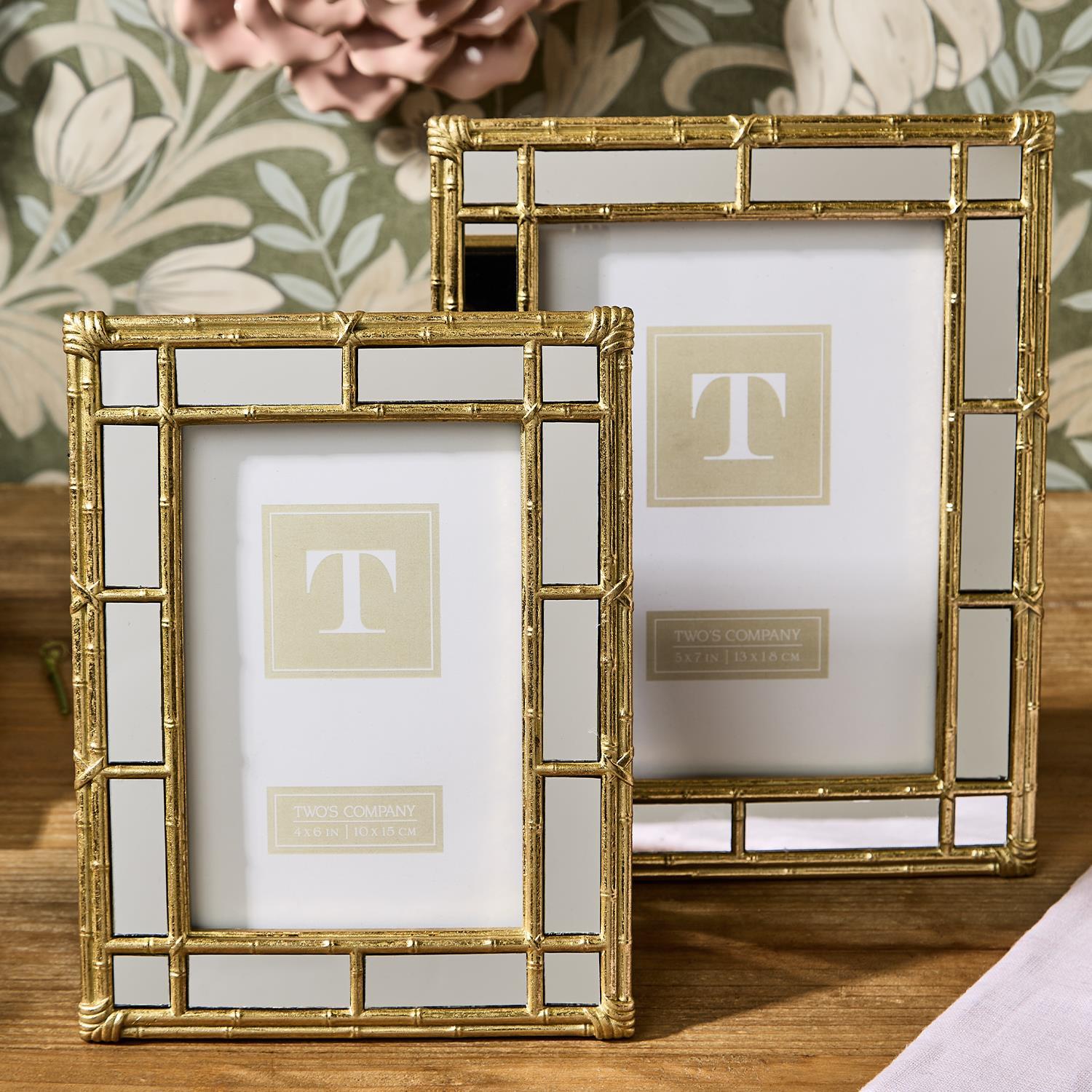 Bamboo Gold Mirror Edge Frame 4x6