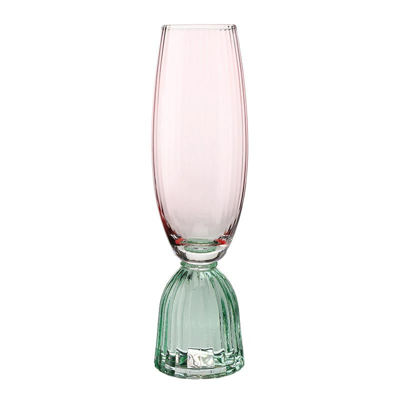 Green/Pink Champagne Glass