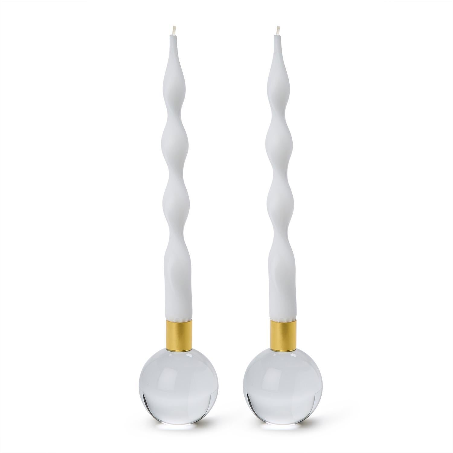 Clear Taper Candleholder Set 2