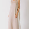 Butter Modal Sleeveless Side Stripe Midi Dress