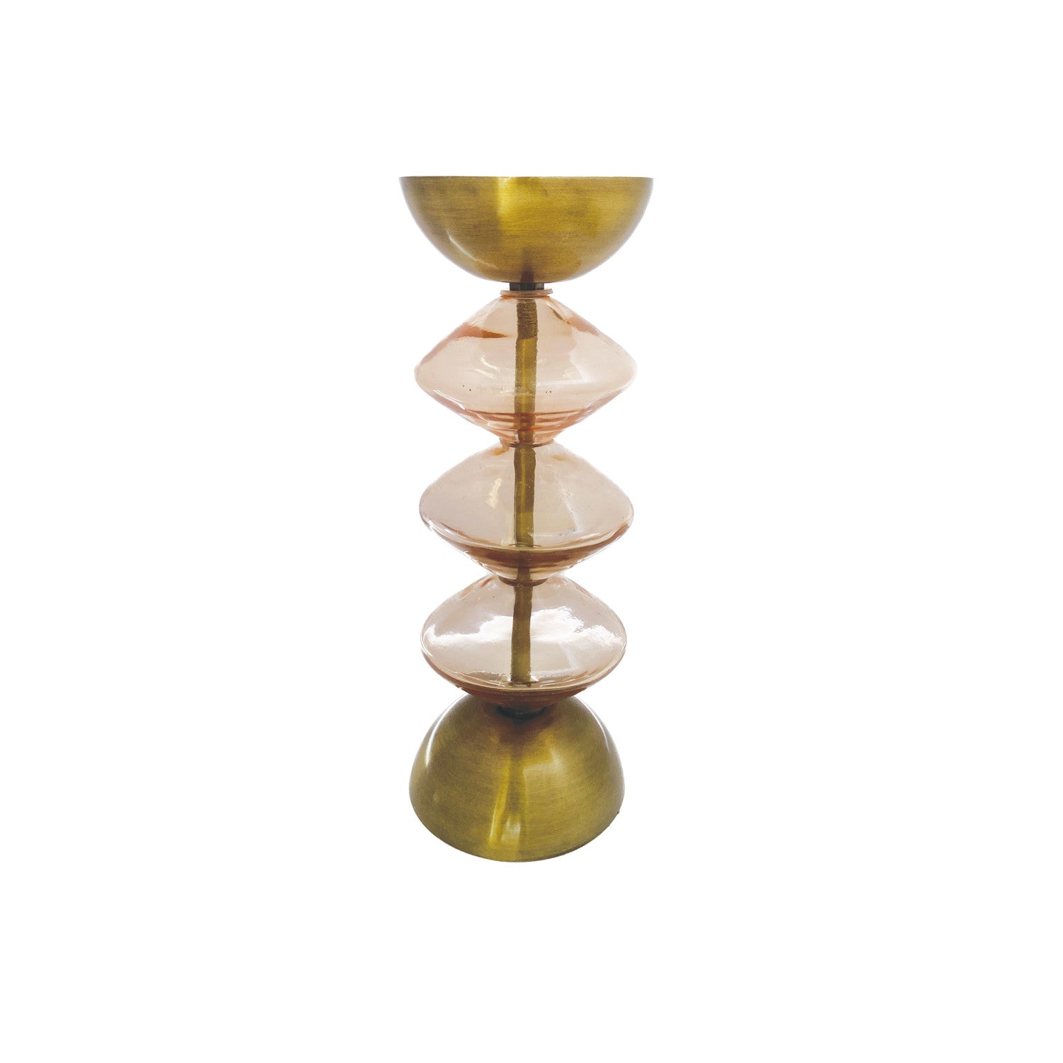 Glass & Metal Pillar Holder