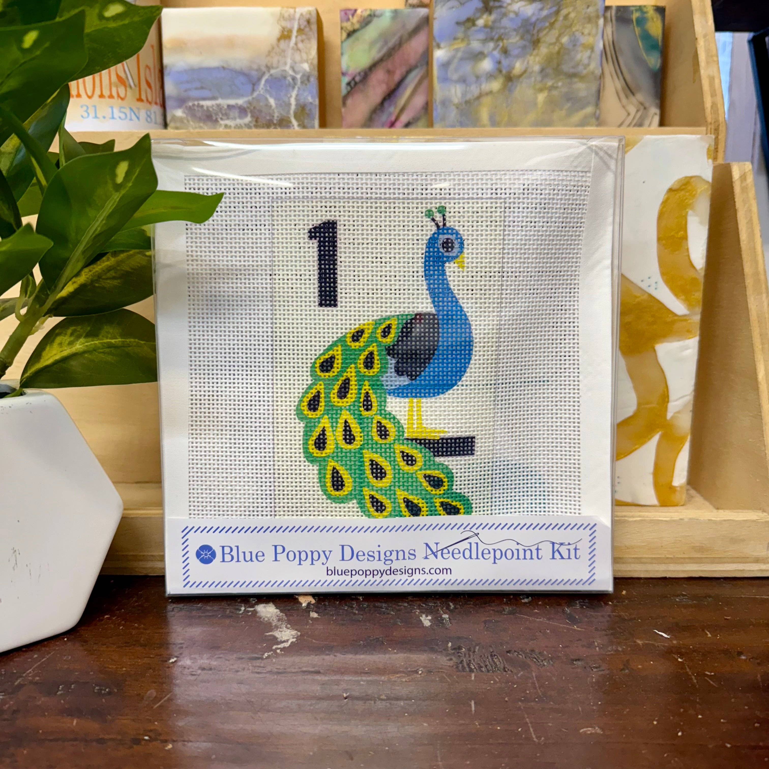 One Bird Bamboo Needlepoint Kit