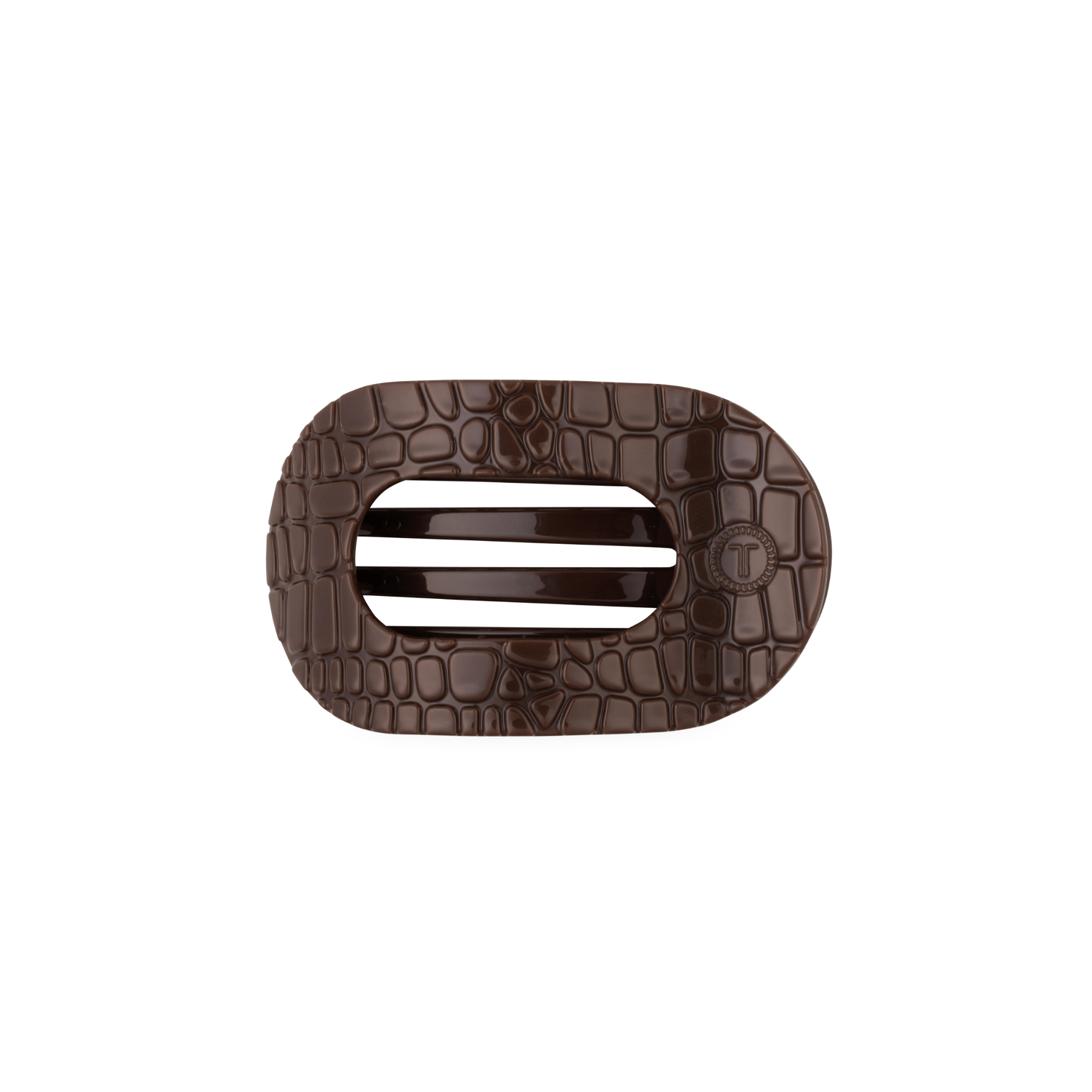 Crocodile Medium Flat Round Hair Clip