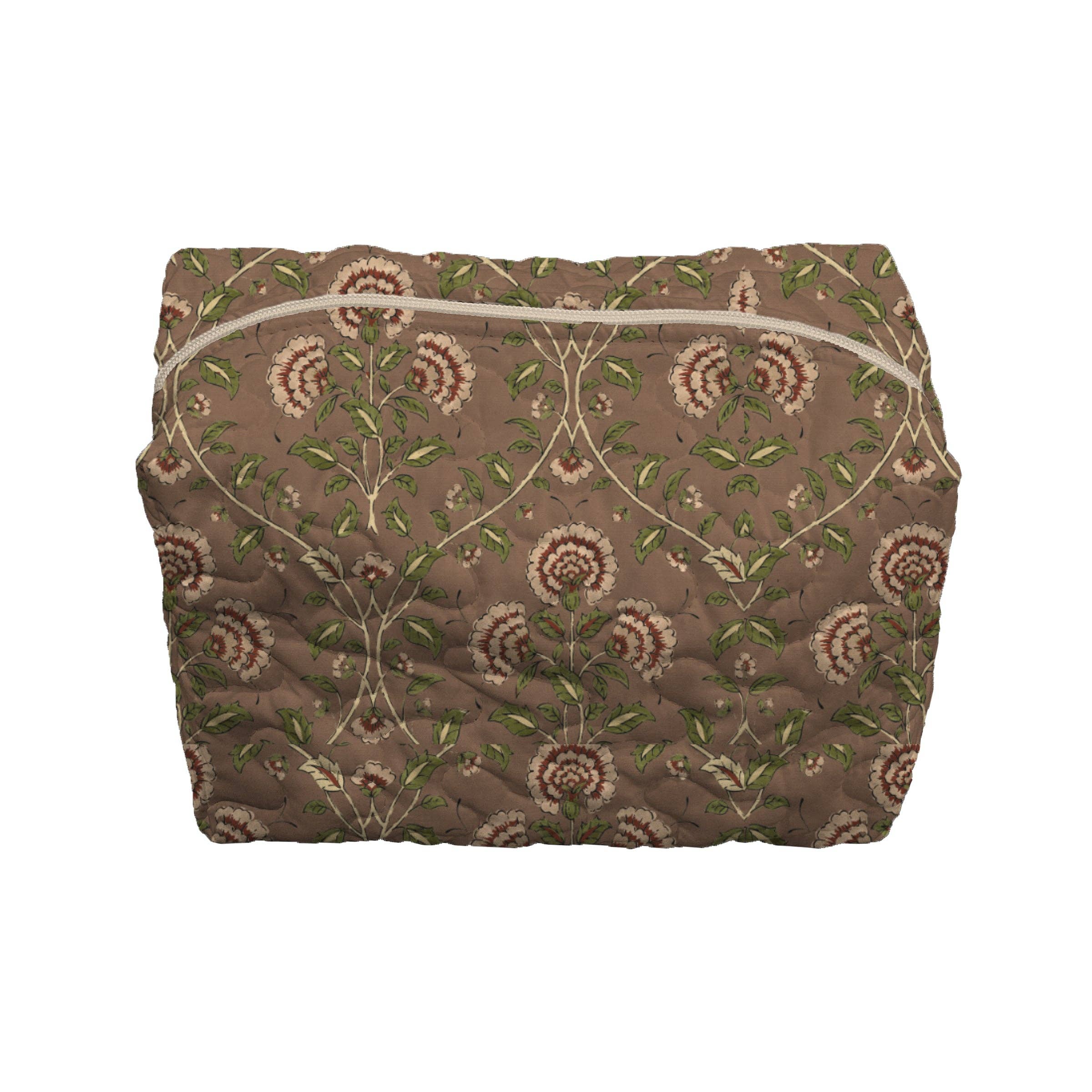 Large Quilted Makeup Bag