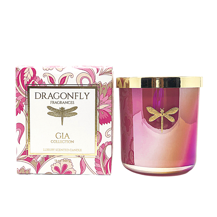 Gia Candle-Iridescent Pink