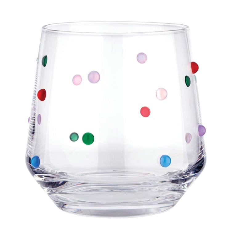 Multi Beaded Wine Glass
