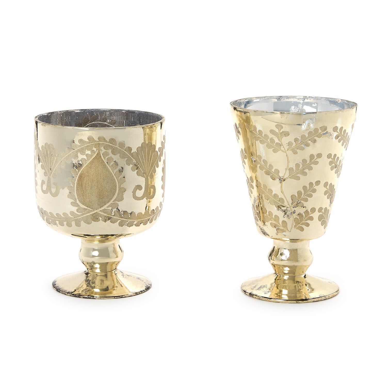 Mercury Glass Candleholder/Cachepot
