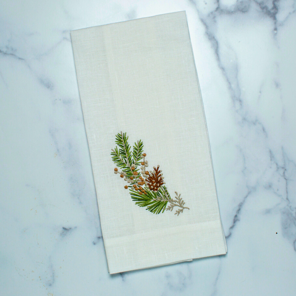 Fall Sprig Linen Towel