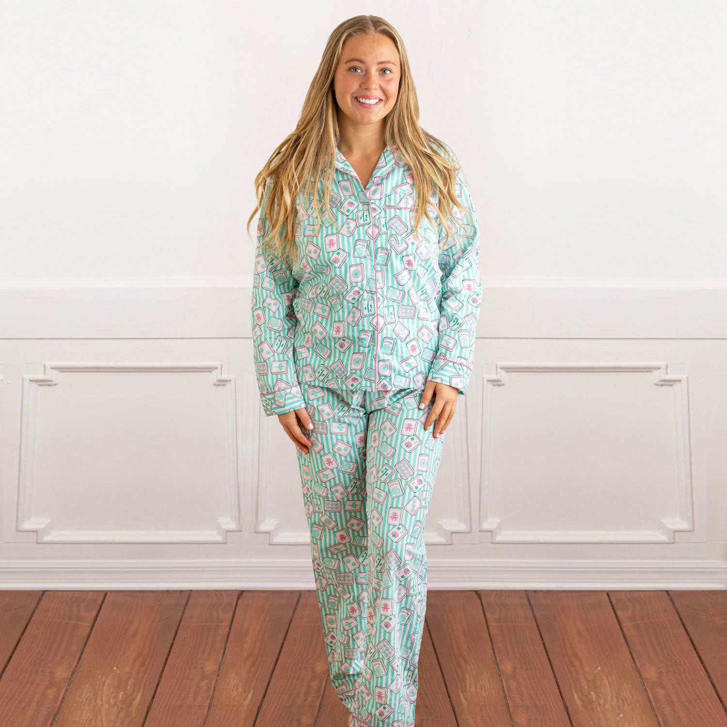 Mahjong Stripe PJ Set
