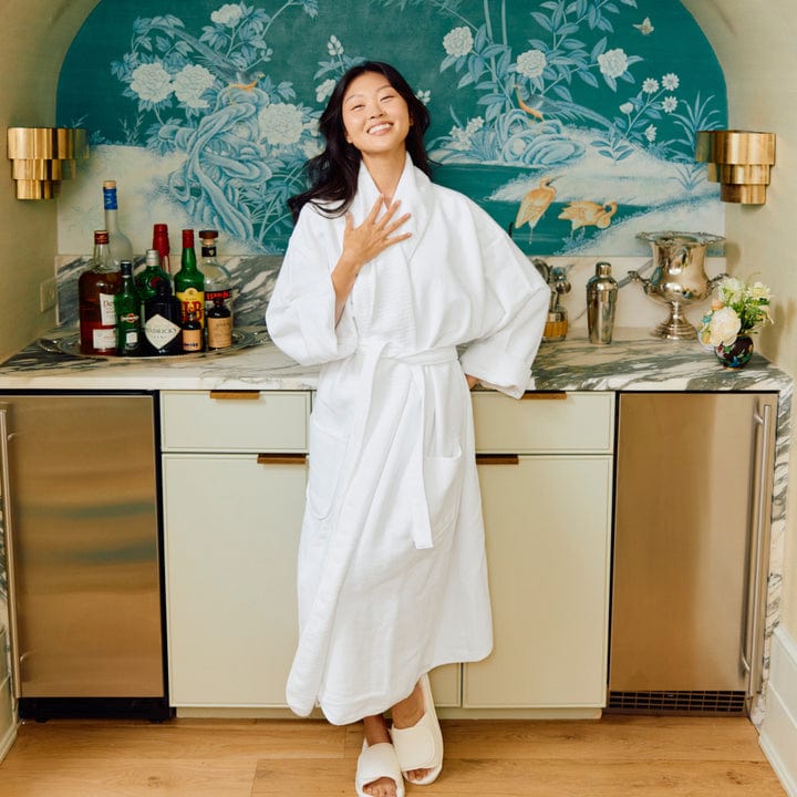 Unisex Long White Spa Robe