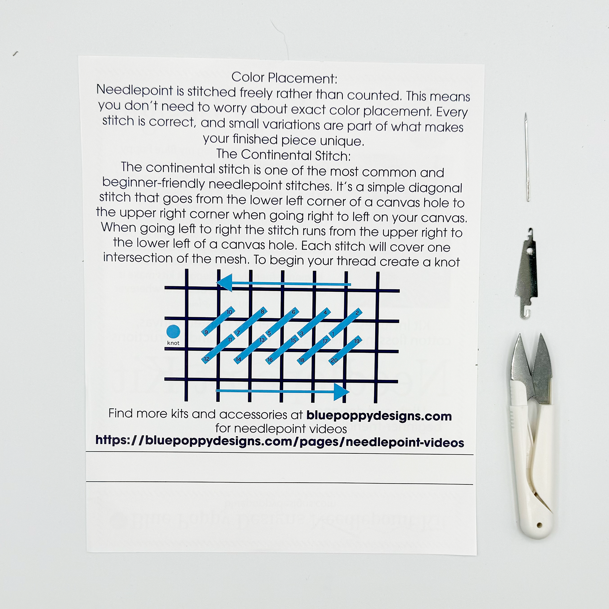 One Bird Bamboo Needlepoint Kit