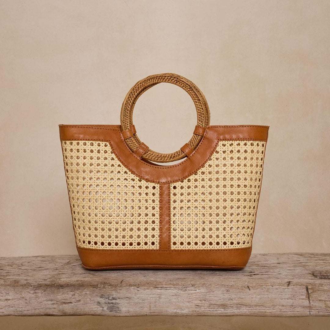 Rattan Cane Weave Tote