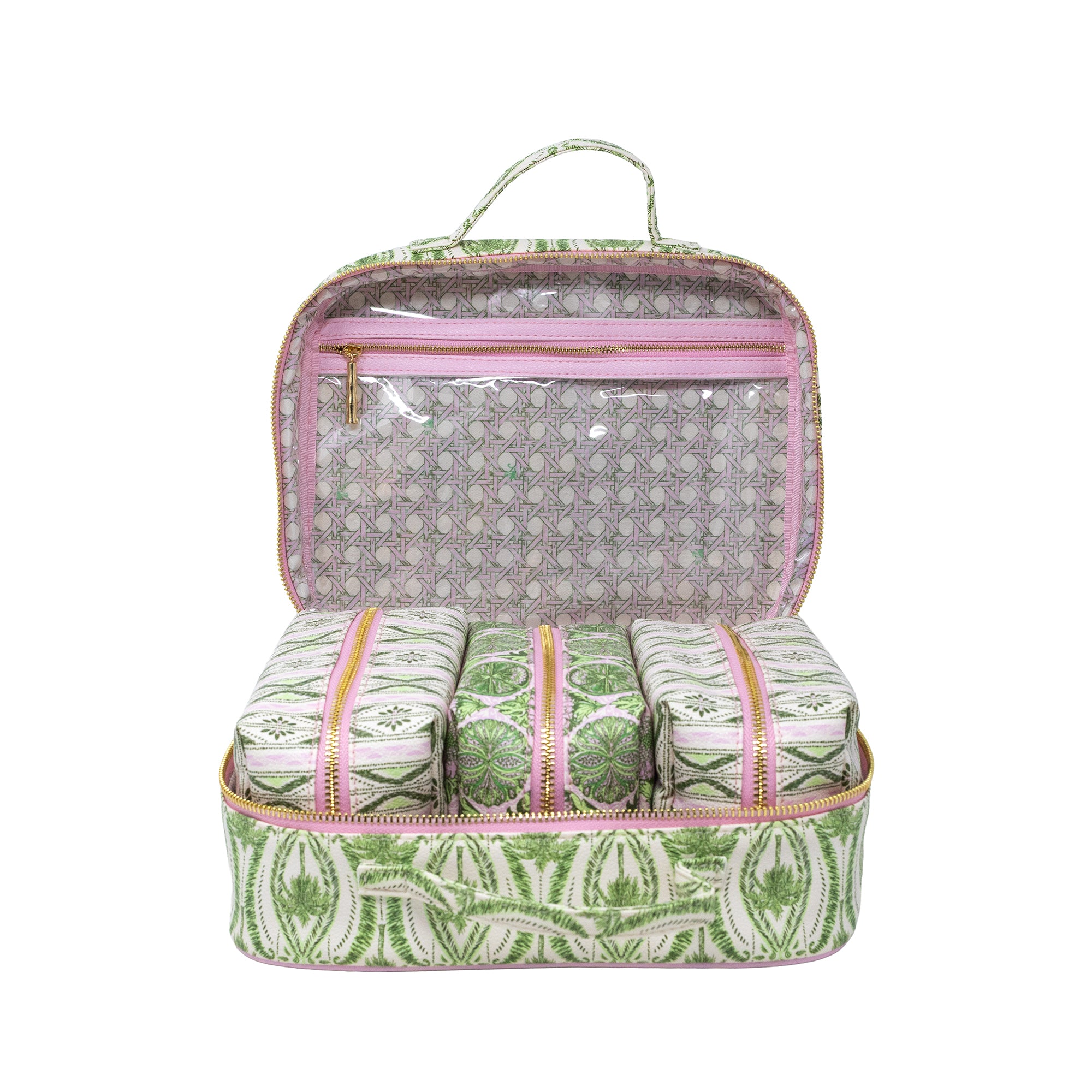Palm Stripe Toiletry Case