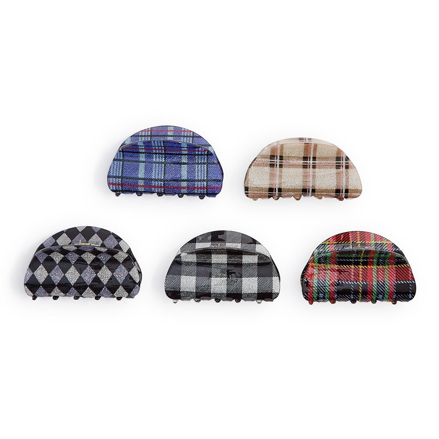 Plaid Claw Clips
