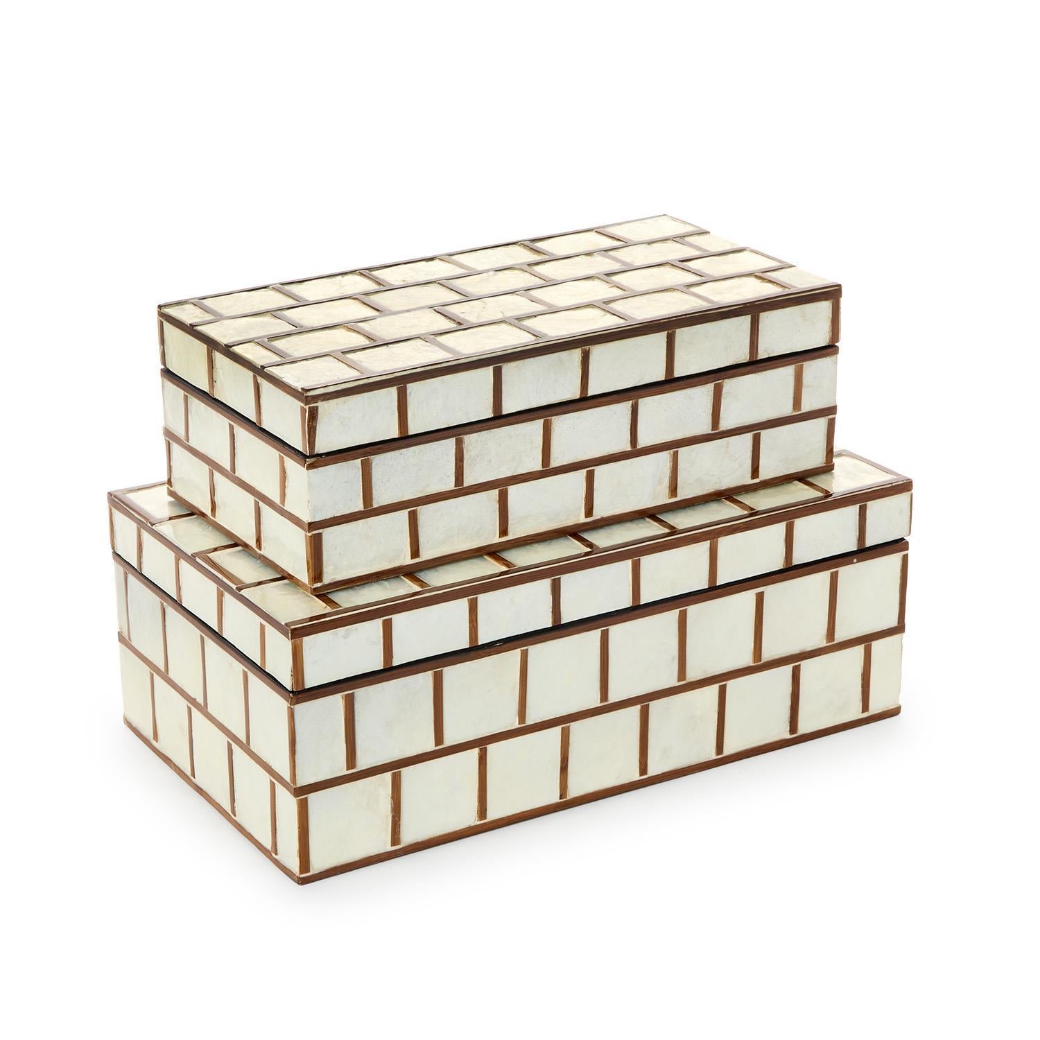 Medium Bamboo/Capiz Shell Box