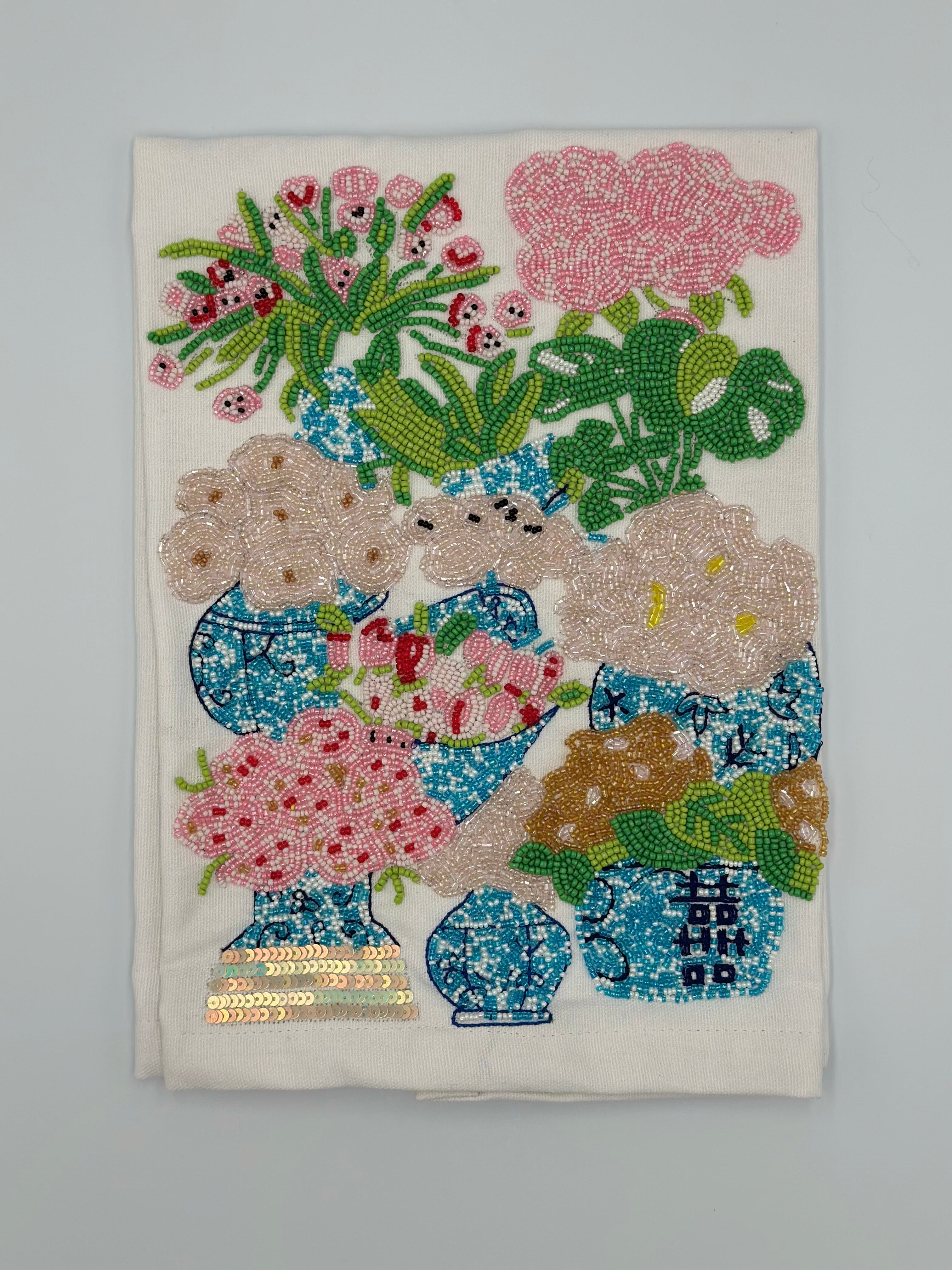 Beaded Tea Towel
