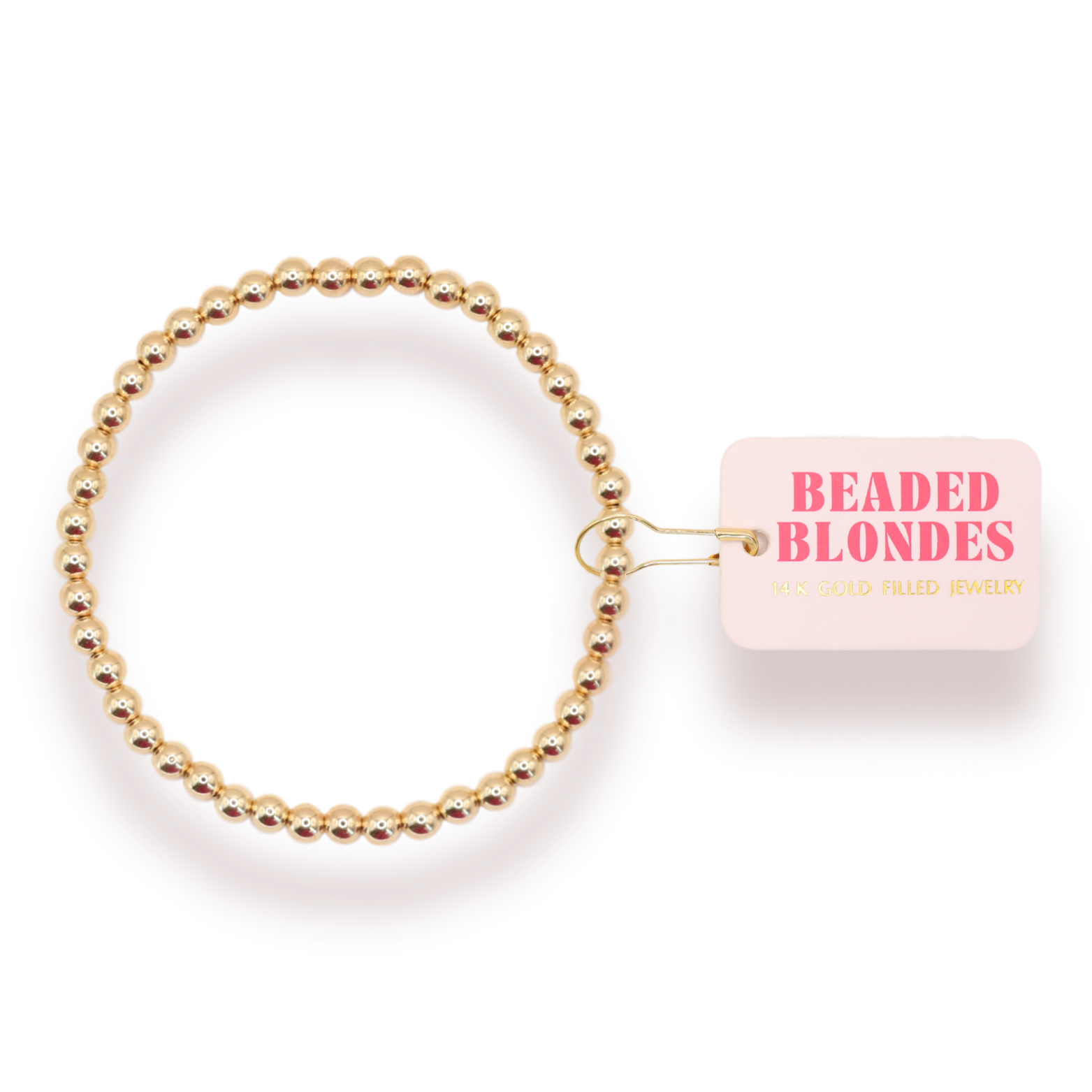 4mm Gold Beaded Bracelet