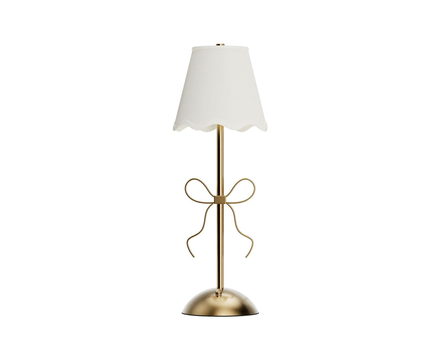 LED Cordless Gold Bow Table Lamp