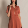 Quarter Zip Short Sleeve Dress