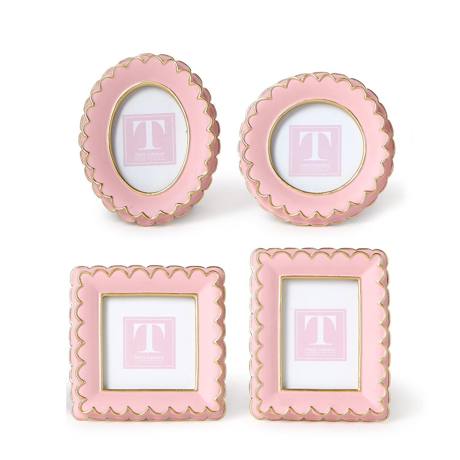 Pink Scalloped Mini Frame