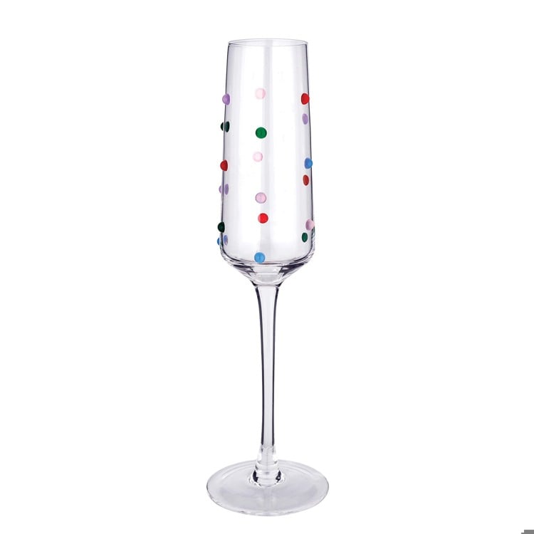 Multi Beaded Champagne Flute