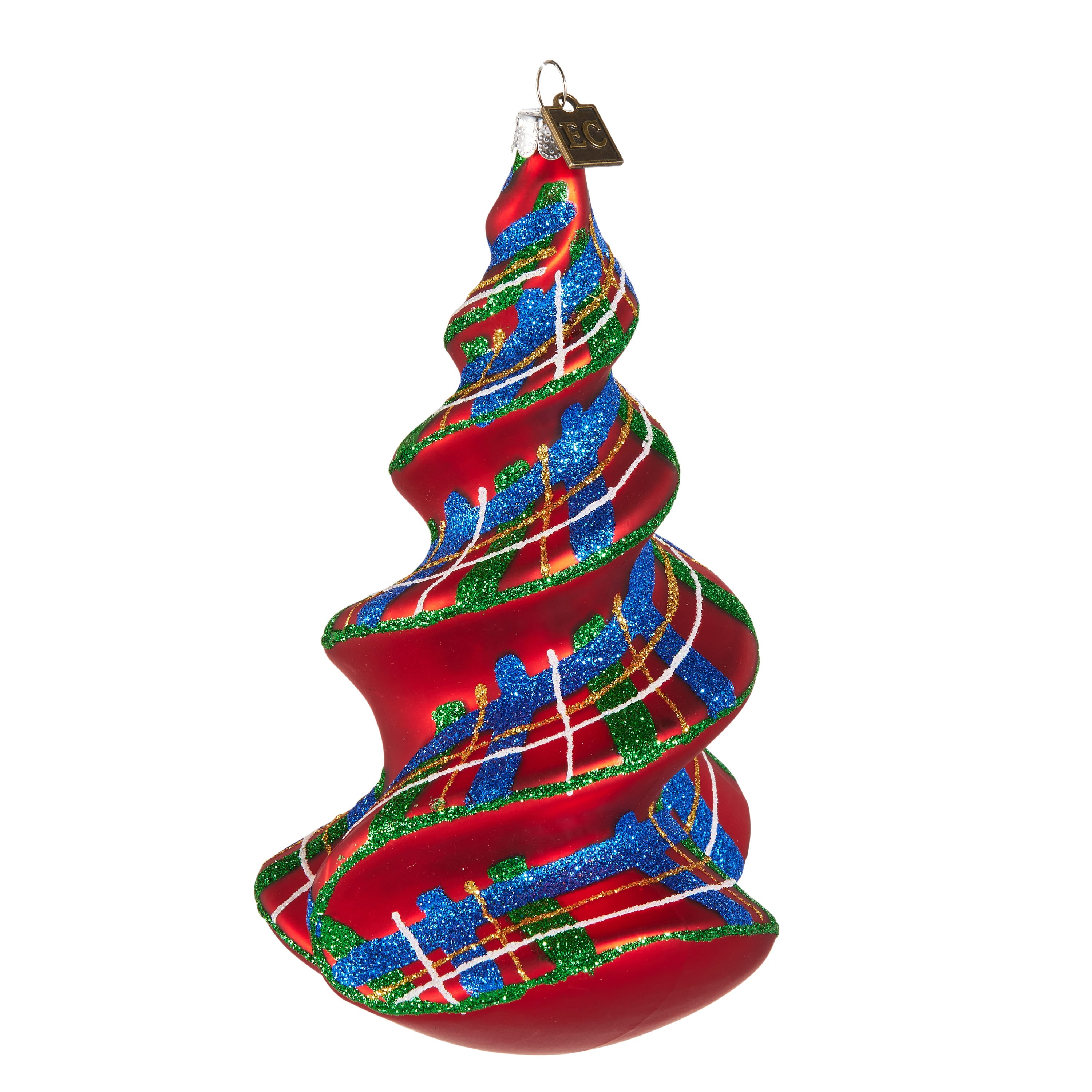 Tartan Spiral Tree Ornament