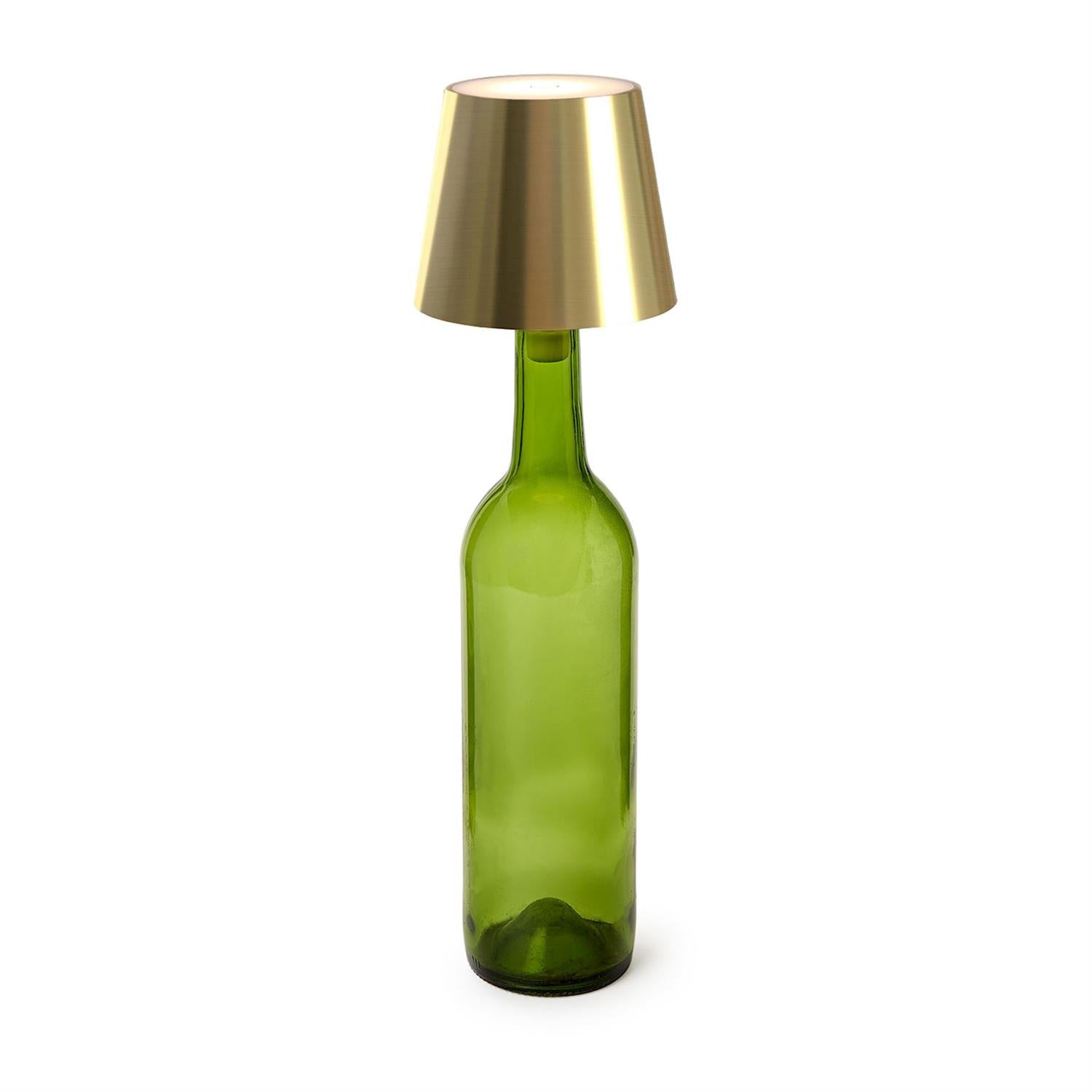 LED Gold Lampshade With Bottle Stopper