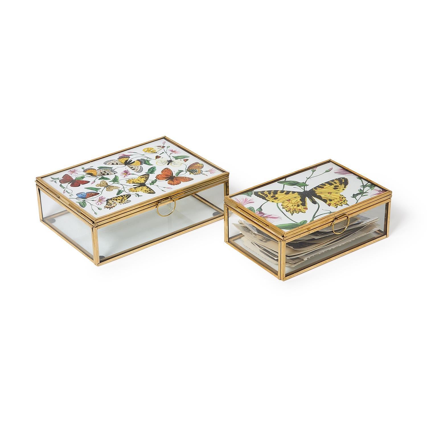 5x7 Glass & Brass Photo Box