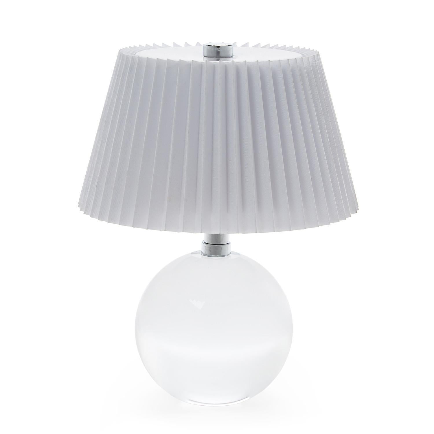 Crystal-Style W/ Pleated Shade Lamp