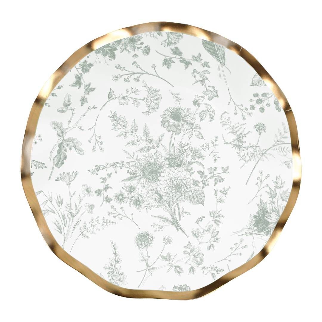 Wavy Salad Plates S/8