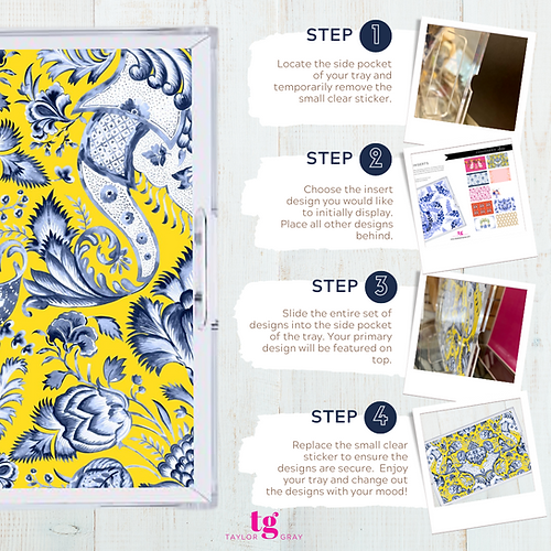 Paper Insert for Acrylic Tray