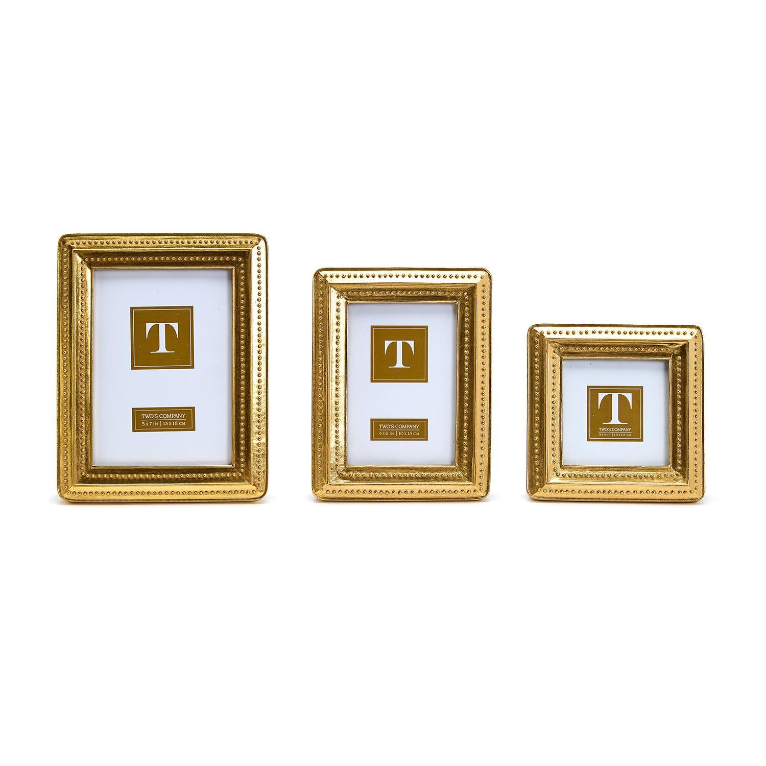 5x7 Gold Beaded Frame