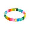 Ribbed Enamel Stretch Bracelet