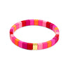 Ribbed Enamel Stretch Bracelet