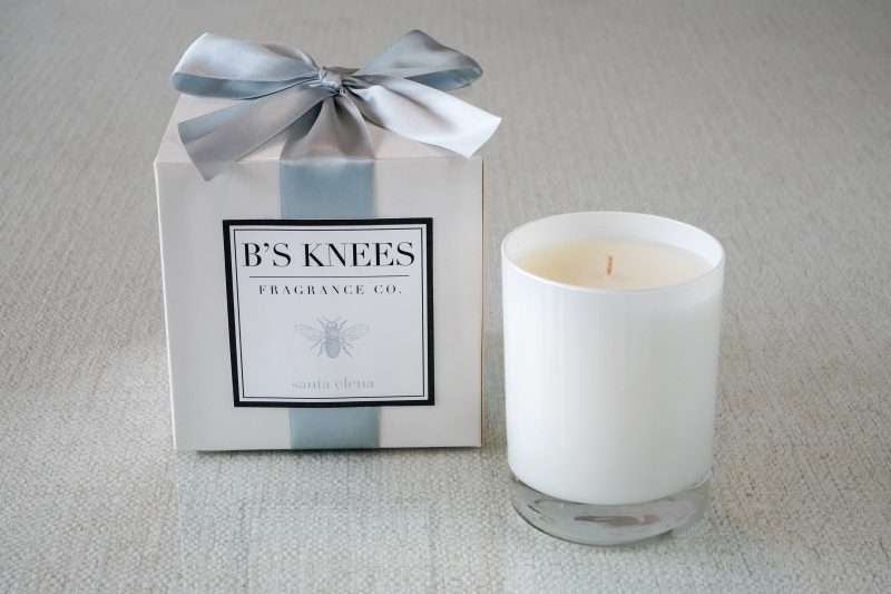 1 Wick White Glass Candle