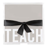 Square Acrylic Notepaper Tray - Teach