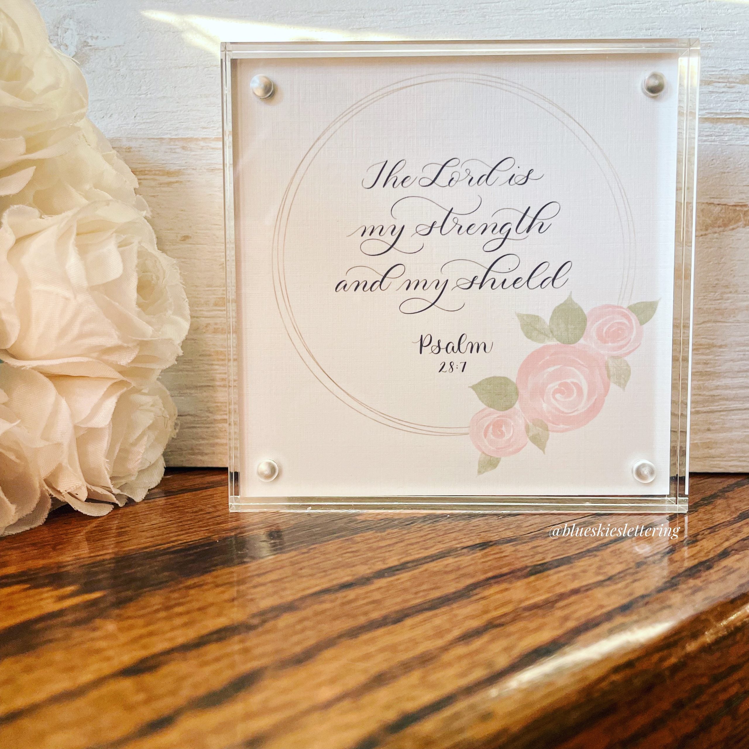 Scripture Cards With Acrylic Frame