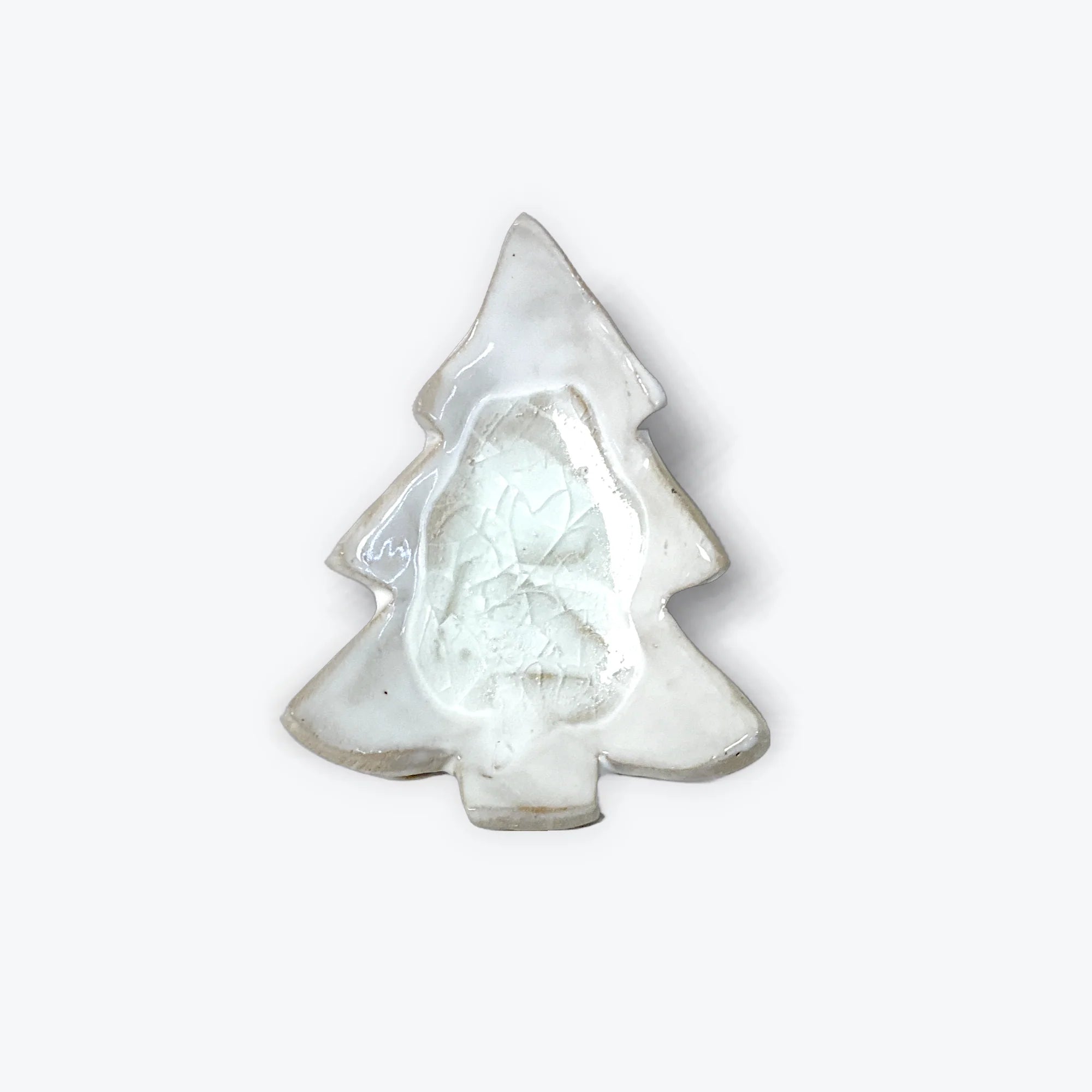 White Christmas Tree Dish