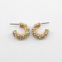 War Gold Pearl Earrings