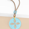 Quatrefoil Cutout Resin Necklace