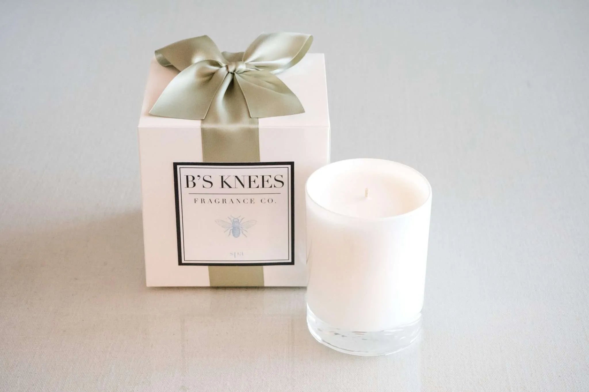 1 Wick White Glass Candle