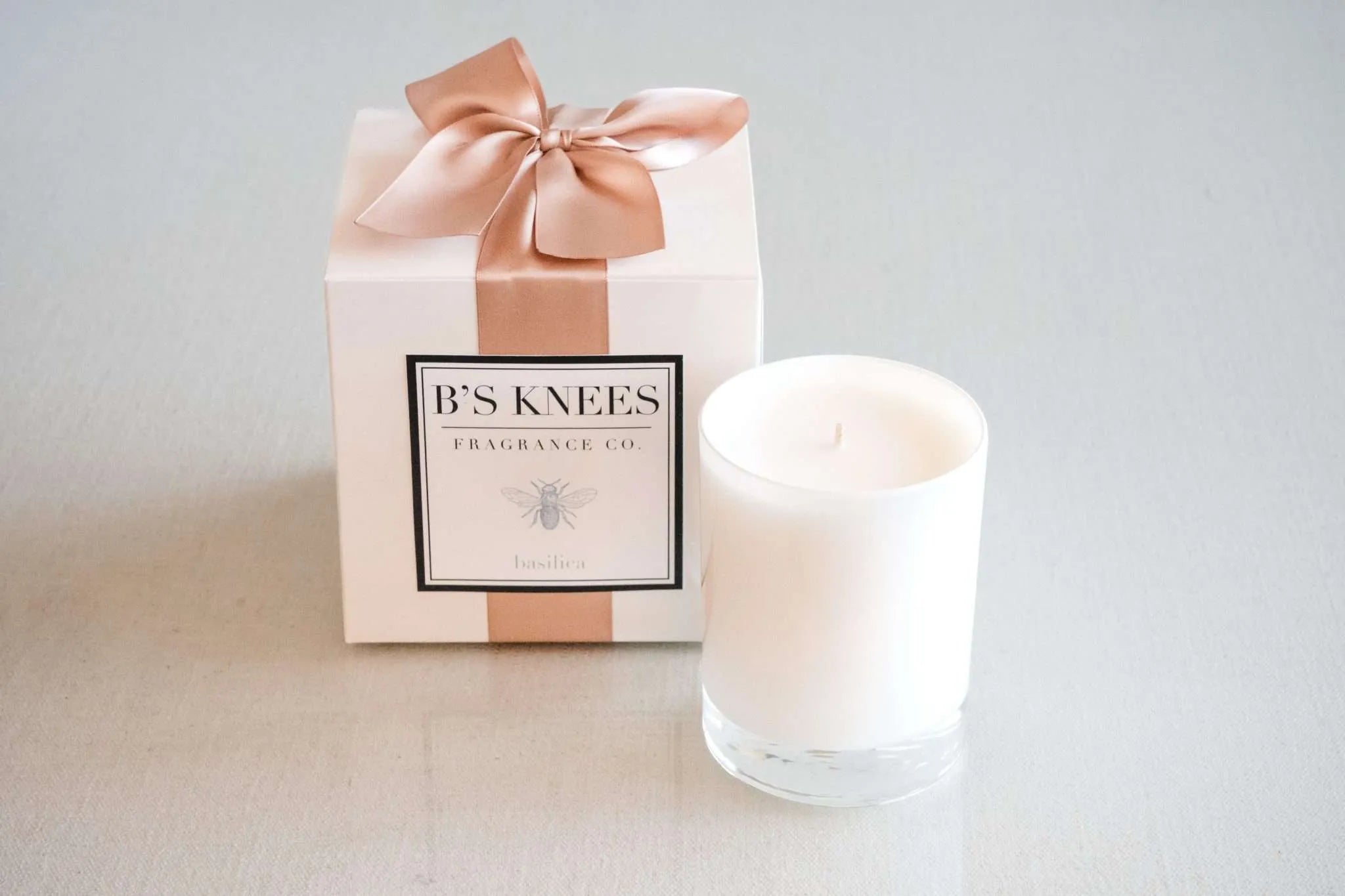 1 Wick White Glass Candle