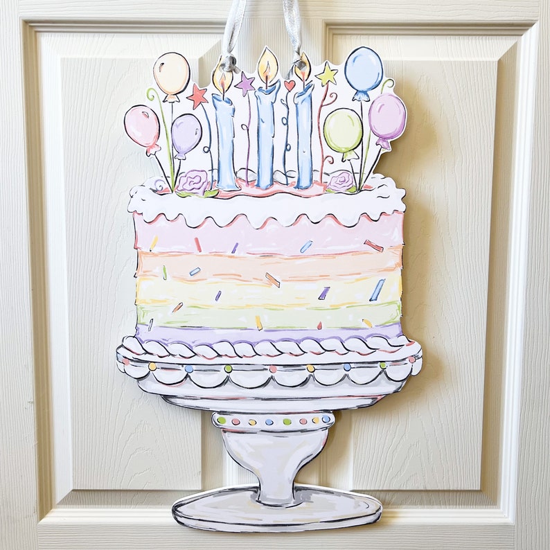Birthday Door Hanger Pastel